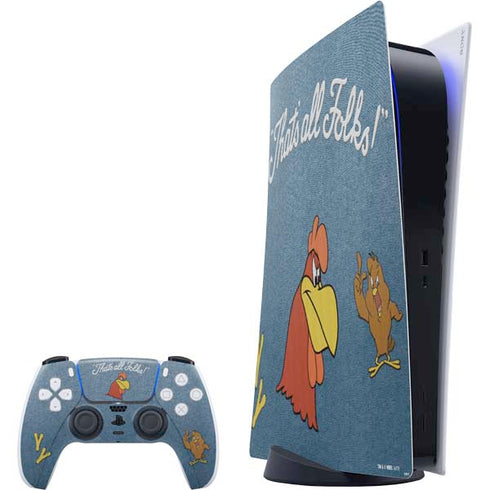 Looney Tunes Foghorn Leghorn Thats All Folks PS5 Digital Edition Bundle Skin